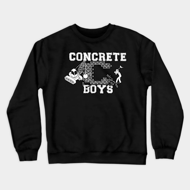 concrete-now-boy-man Crewneck Sweatshirt by HaroldsBells